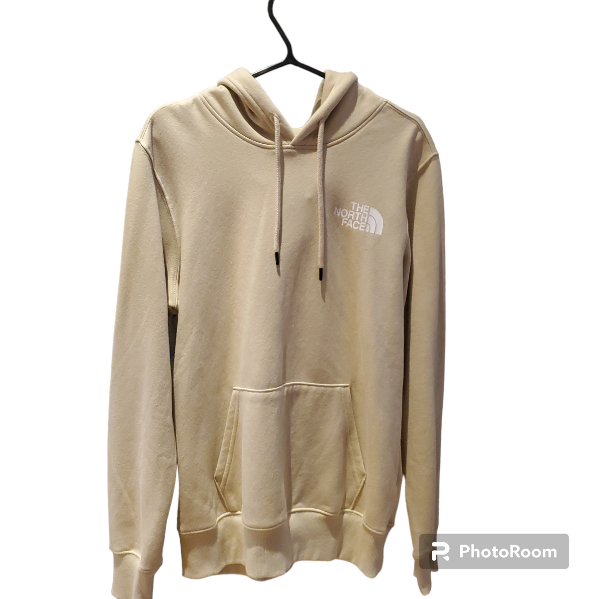 Beige north online face hoodie