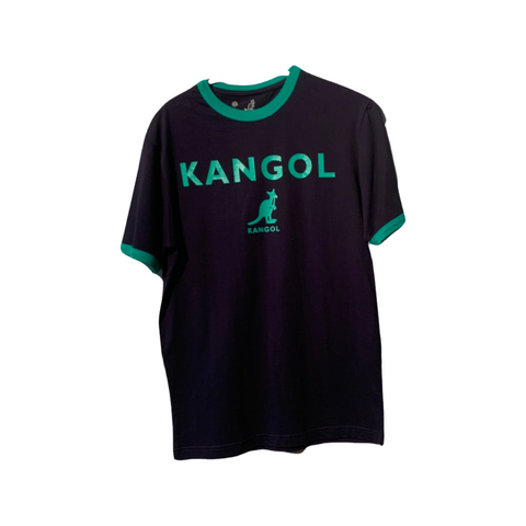 T-shirt kangol noir avec motif vert