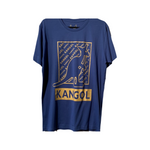 T-shirt kangol bleu motif doré