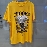 Tshirt crooks jaune medusa avec bandanas