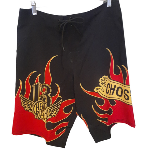 Short headrush noir avec flamme