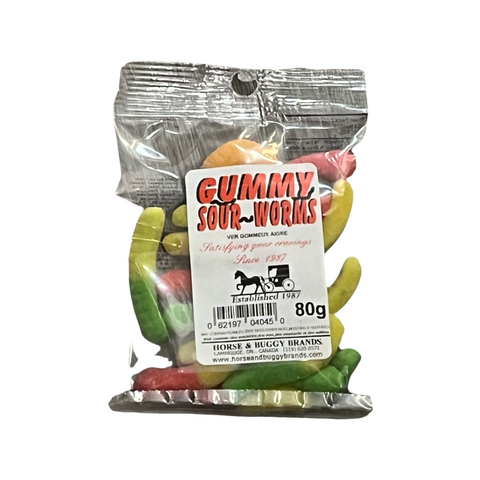 Gummy sour worms