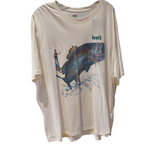 Tshirt levi's blanc avec poisson coloré