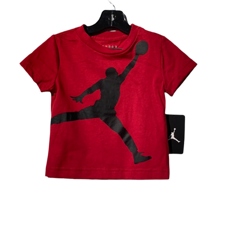 T-Shirt Jordan rouge motif noir