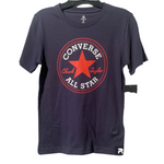 T shirt converse bleu  logo rouge