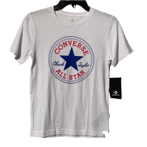 T shirt converse blanc logo rouge