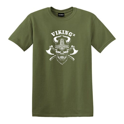 T-SHIRT - TÊTE VIKINGZ DEVANT KAKI