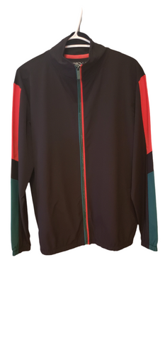 Manteau kangol noir avec rouge et vert