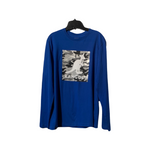 Longsleeve kangol bleu  avec logo camoufflage avant