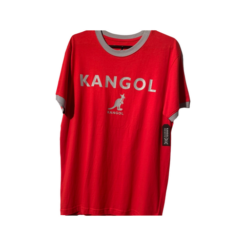 Tshirt kangol rouge avec logo