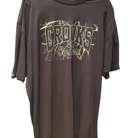 Tshirt crooks and castle  ecriture verte