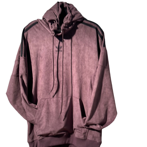 Hoodie adidas mauve ligne noire