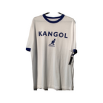 T-shirt kangol blanc avec motif bleu