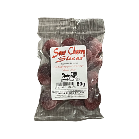 Gummy sour cherry Slices