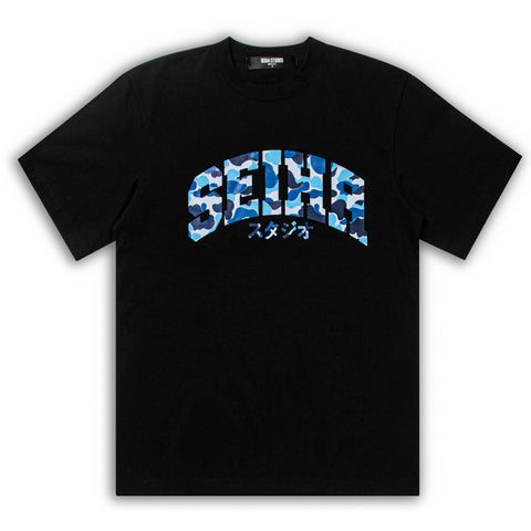T-Shirt Seiha Studios Camo Bleu