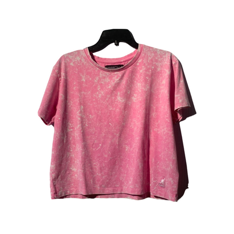 Tshirt kangol rose et blanc tye dye croptop