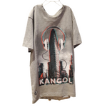 Tshirt kangol gris avec dessin enfant