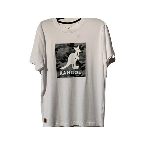 Tshirt kangol blanc  logo camoufflage