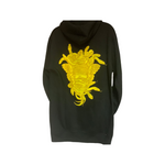 Hoodies crooks noir avec motif jaune