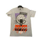 T-Shirt gris crooks a motifs