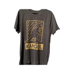 T-shirt kangol gris avec logo doré