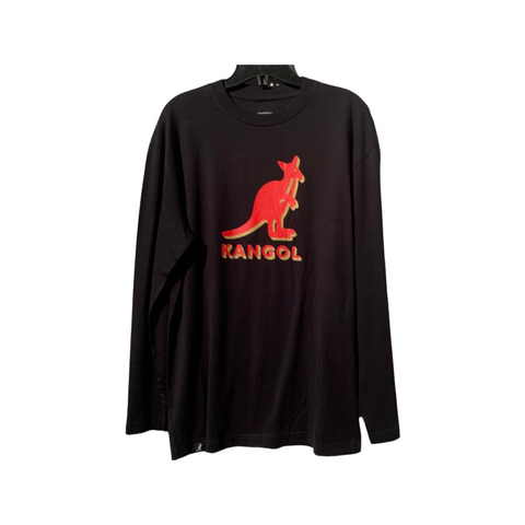 Longsleeve noir motif rouge kangol