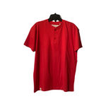 T-shirt kangol rouge avec bouton