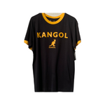 T-shirt kangol noir  avec motif jaune