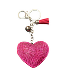 Porte clef en coeur rose