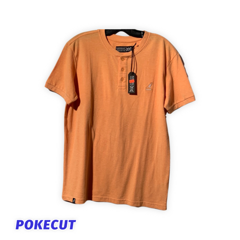 T-shirt kangol orange avec bouton