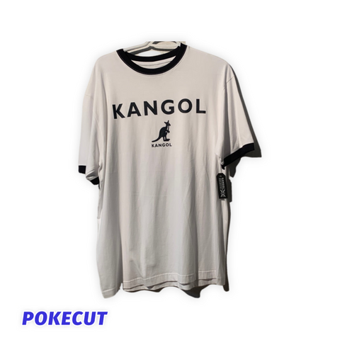 T-shirt kangol blanc avec motif noir