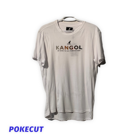 T-shirt kangol blanc avec logo et écriture