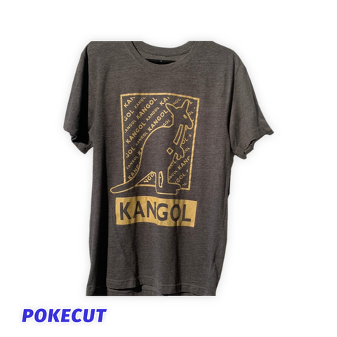 T-shirt kangol gris avec logo doré