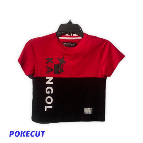 Tshirt  rouge et noir avec motifs kangol
