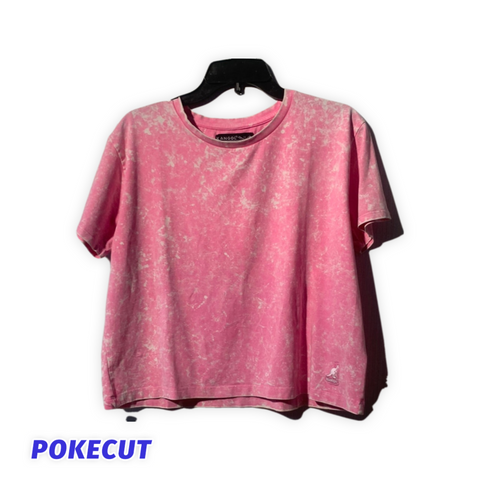 Tshirt kangol rose et blanc tye dye croptop