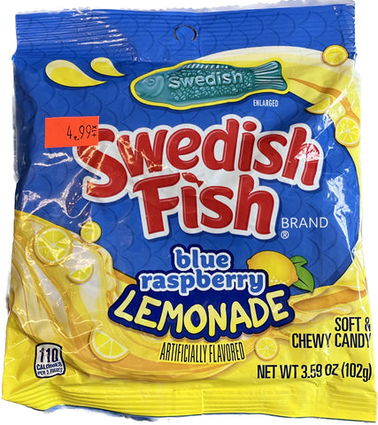 Swedish fish blue raspberry lemonade