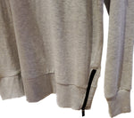 Crewneck gris pale  zip noir au bas