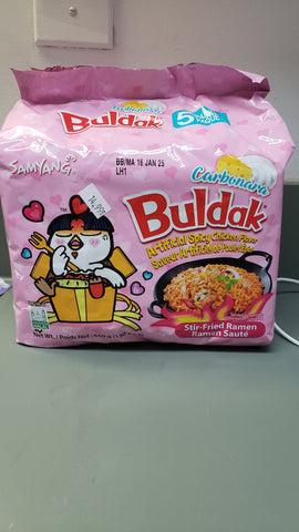 Buldak carbonara poulet épicé  pack de 5