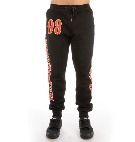 THE CHIEF JOGGERS BLACK AND RED