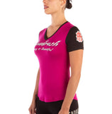 THE DEMISE V-NECK TEE MAGENTA