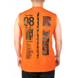 WORLDWIDE WARRIORS SLEEVELESS TEE ORANGE