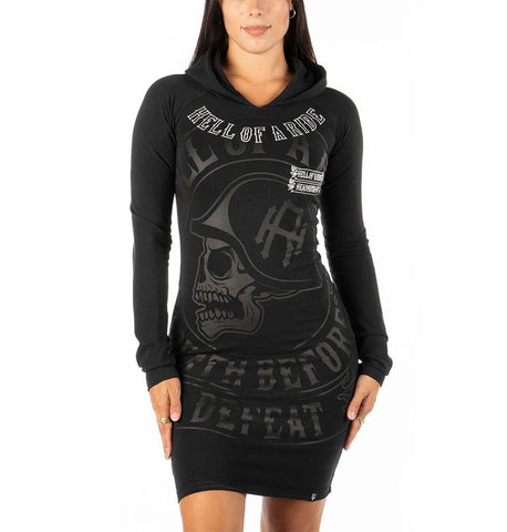 The Black Manta LONG SLEEVE HOODED DRESS