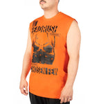 WORLDWIDE WARRIORS SLEEVELESS TEE ORANGE