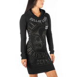 The Black Manta LONG SLEEVE HOODED DRESS