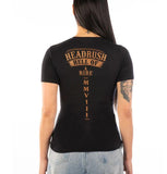 FOLIE VINTAGE V NECK TEE BLACK AND GOLD