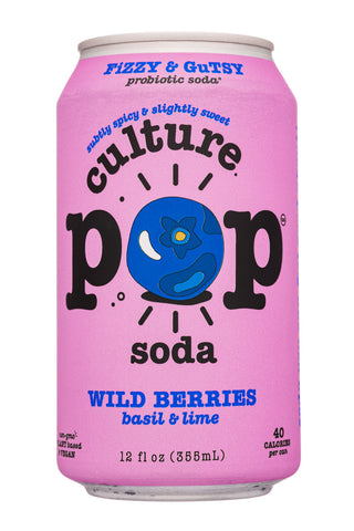 Culture pop soda wild berries basil and lime