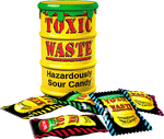Toxic waste baril bonbon sur
